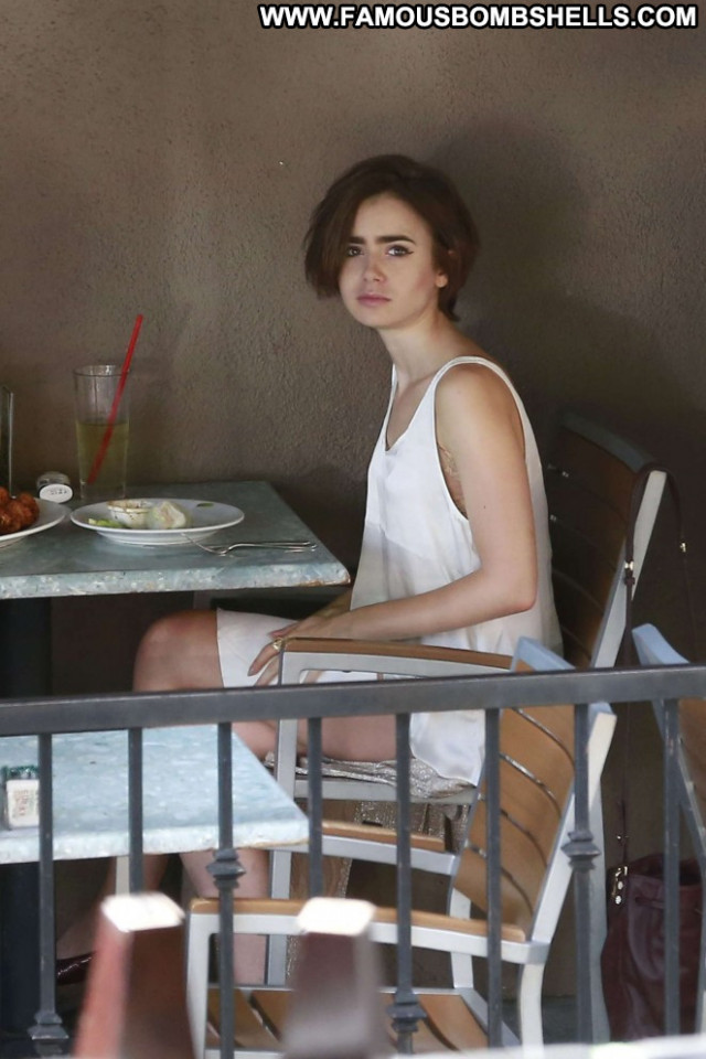 Lily Collins West Hollywood Babe West Hollywood Restaurant Celebrity