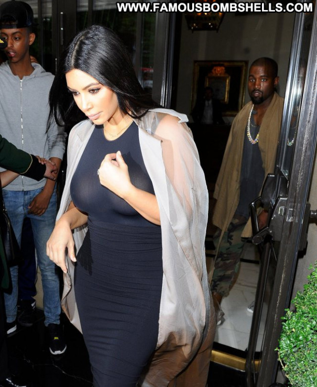 Kim Kardashian No Source Beautiful Braless Candids See Through Babe