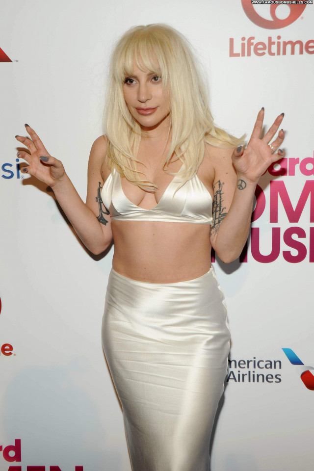 Lady Gaga Sexy Cleavage Beautiful Posing Hot Babe Celebrity American