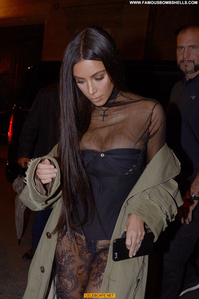 Kim Kardashian No Source  Paris Panties Babe Celebrity Posing Hot