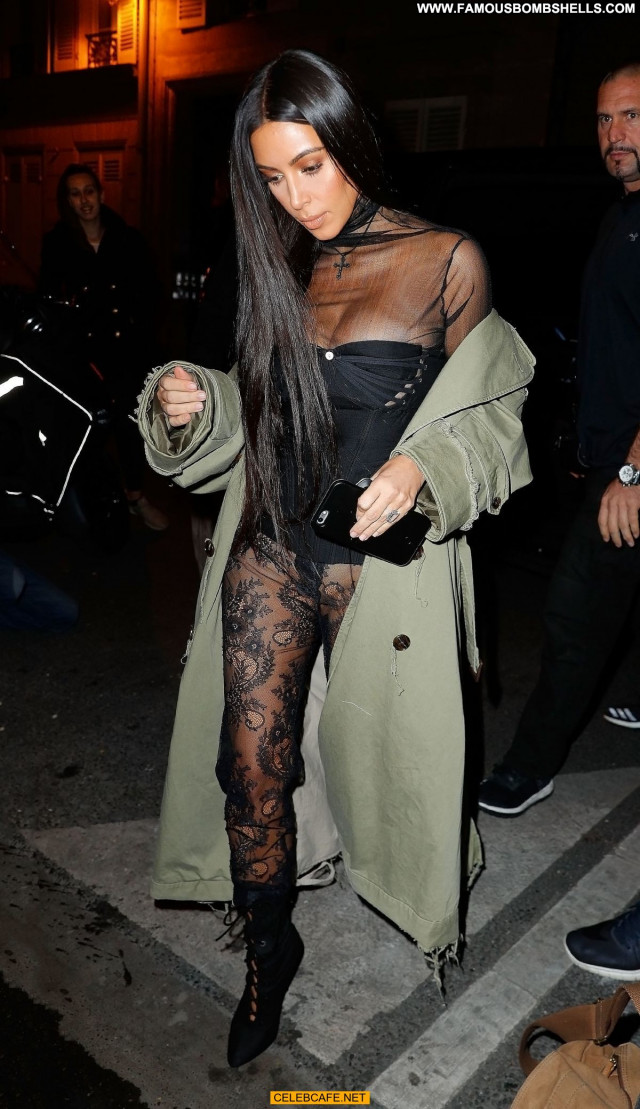 Kim Kardashian No Source Paris Celebrity Babe Beautiful Panties