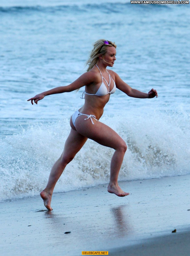 Jorgie Porter The Beach  Posing Hot Beautiful Babe Celebrity Bikini