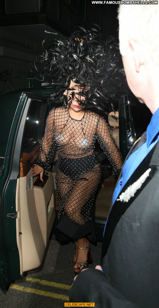 Lady Gaga No Source Fishnet Pasties London Topless Gag Beautiful Babe
