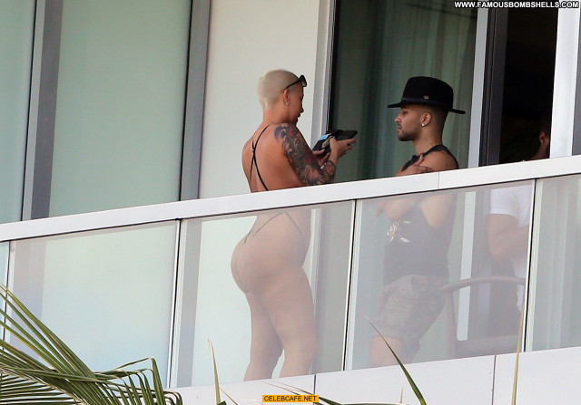 Amber Rose Hotel Beautiful Big Ass Side Of Boob Balcony Hot Ass