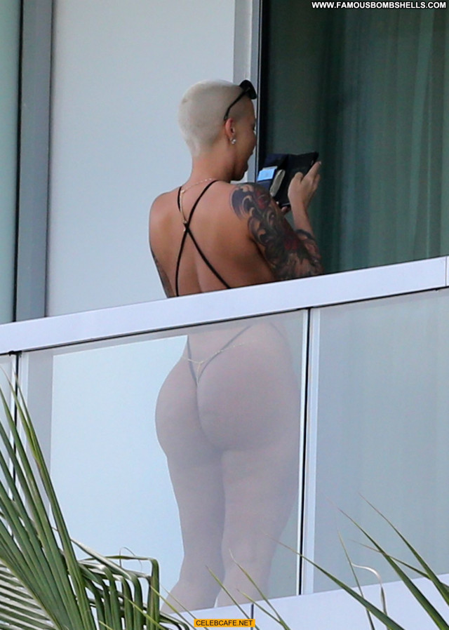 Amber Rose No Source Babe Hotel Big Ass Posing Hot Ass Hot Balcony