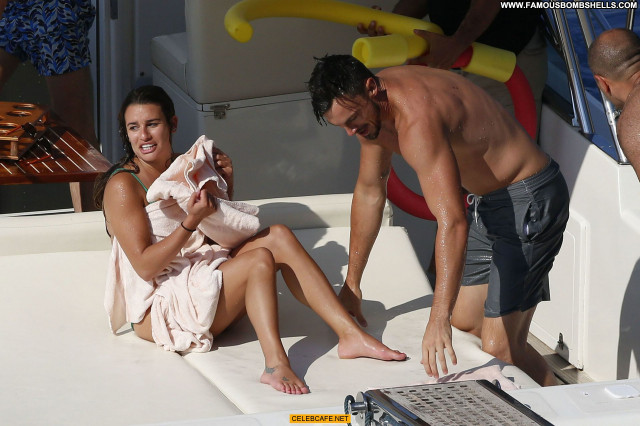 Lea Michele No Source Posing Hot Bikini Nipple Slip Babe Celebrity