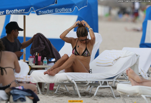 Alessandra Ambrosio Miami Beach Posing Hot Beach Beautiful Celebrity