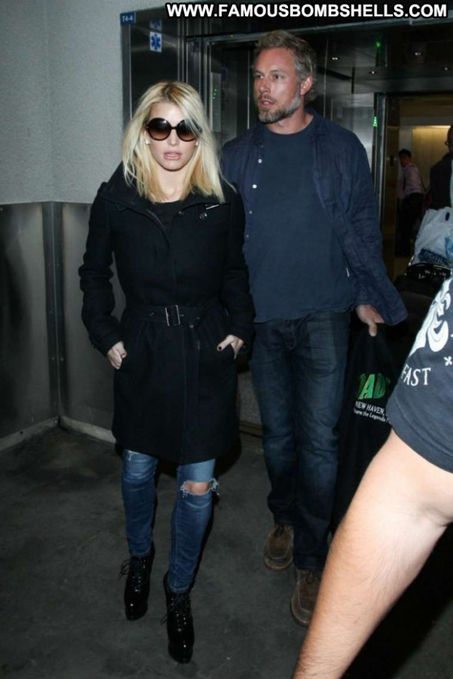 Jessica Simpson Lax Airport  Lax Airport Celebrity Beautiful Posing