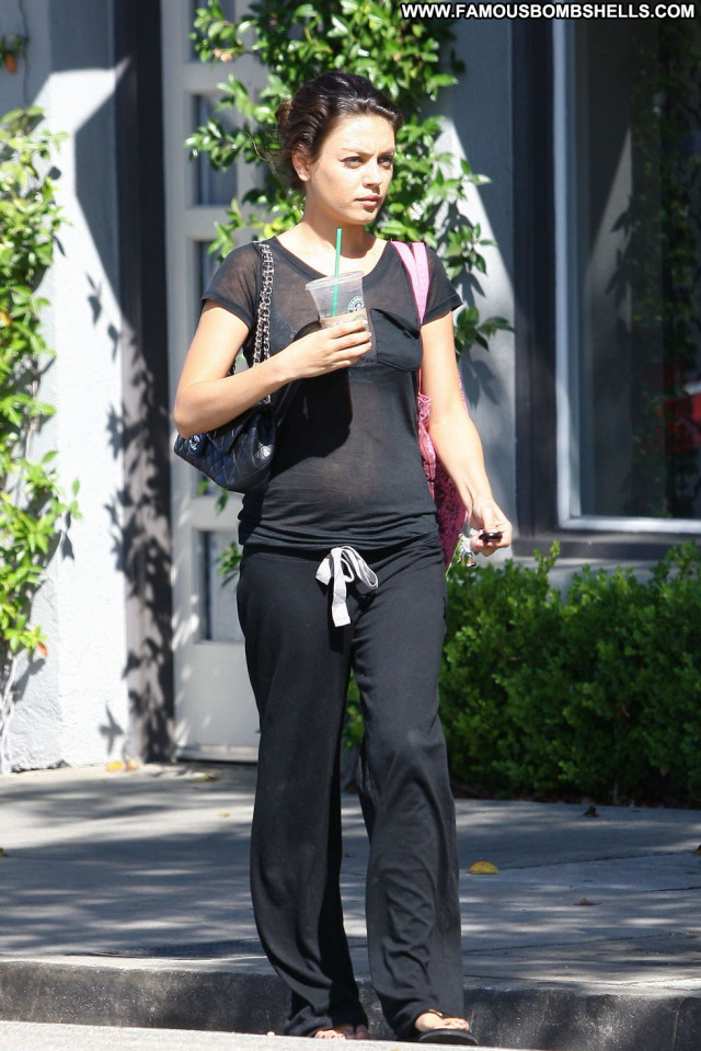 Mila Kunis Beverly Hills Celebrity Paparazzi Candids Posing Hot