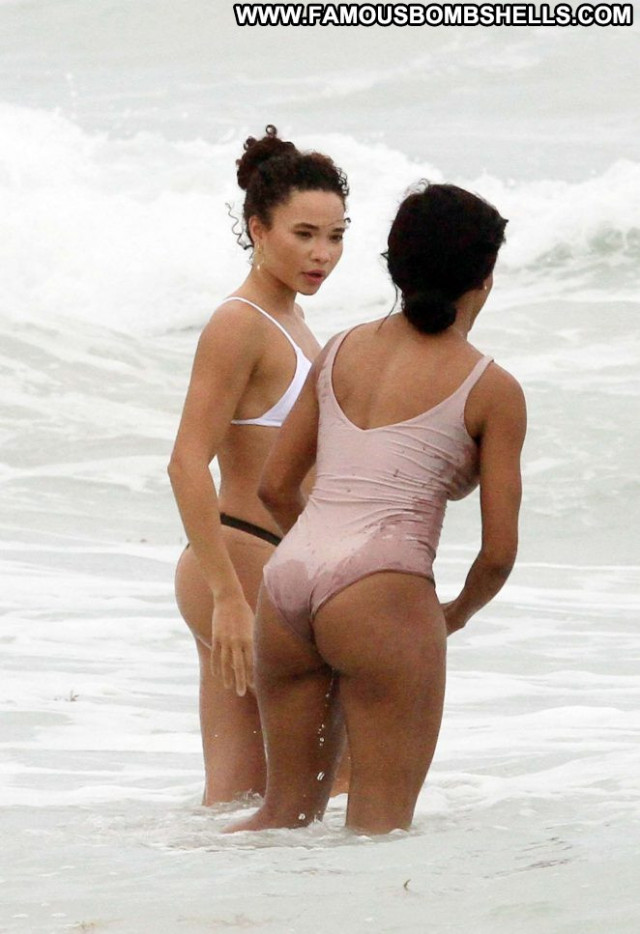 Ashley Moore The Beach Posing Hot Bikini Celebrity Beach Beautiful