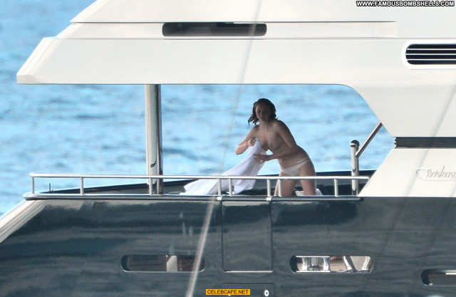 Lily Cole No Source Beautiful Yacht Bar Topless Celebrity Toples