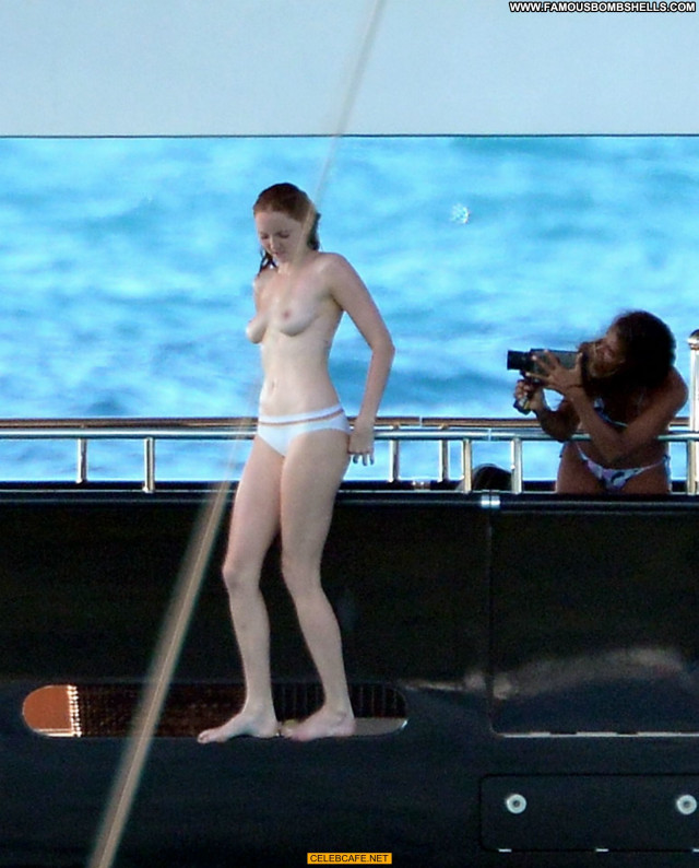 Lily Cole No Source Beautiful Topless Celebrity Babe Posing Hot Yacht