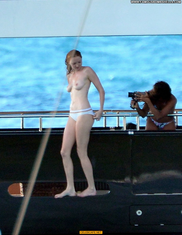 Lily Cole No Source Posing Hot Yacht Bar Topless Babe Celebrity