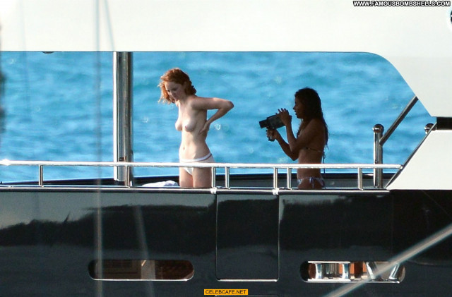 Lily Cole No Source Celebrity Babe Yacht Posing Hot Beautiful Toples