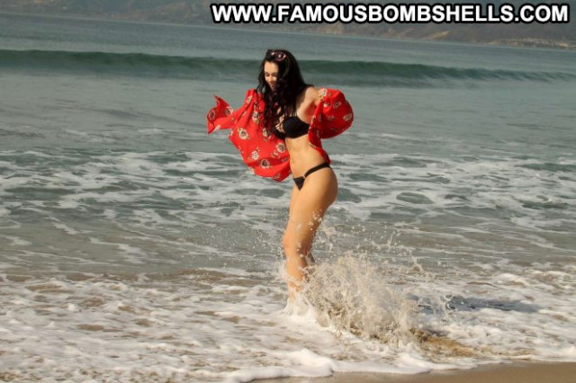 Natasha Blasick No Source  Beach Mali Black Paparazzi Bikini