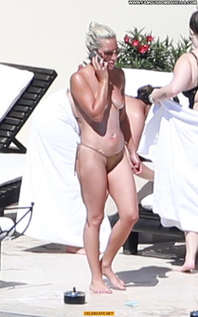 Lady Gaga No Source Topless Beach Beautiful Gag Celebrity Posing Hot