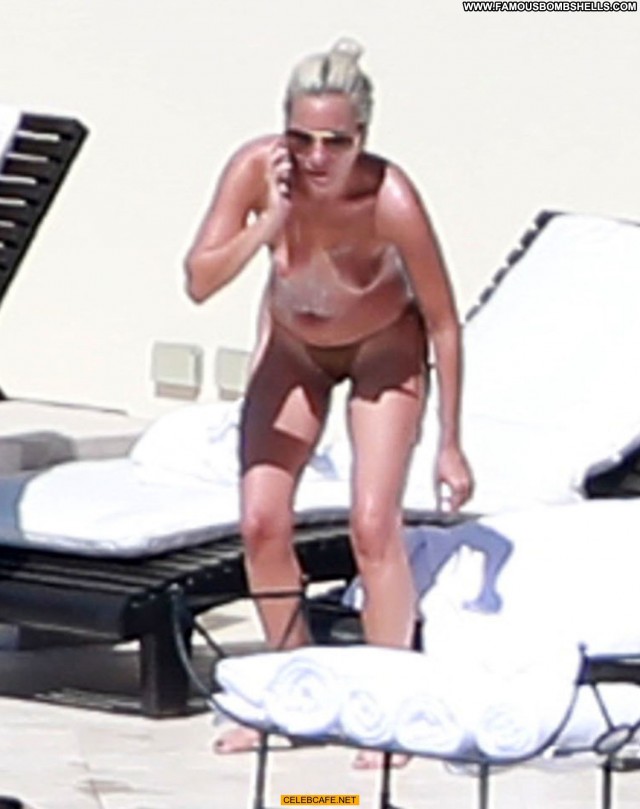 Lady Gaga No Source Celebrity Beautiful Topless Gag Posing Hot Babe