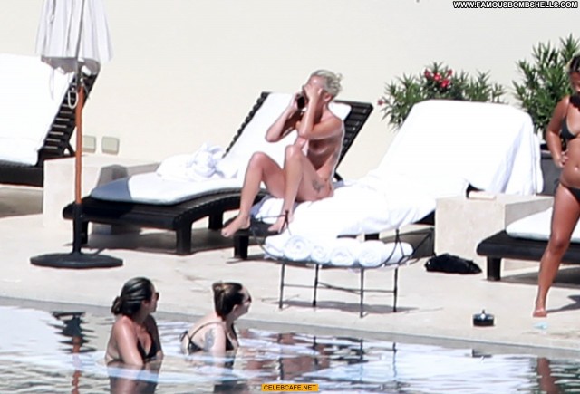 Lady Gaga No Source  Posing Hot Babe Toples Gag Topless Beach