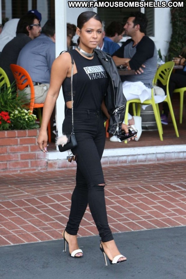Christina Milian Los Angeles Beautiful Celebrity Jeans Posing Hot