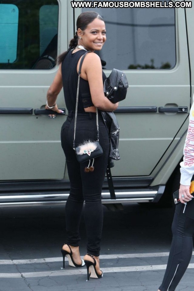 Christina Milian Los Angeles Paparazzi Black Los Angeles Jeans