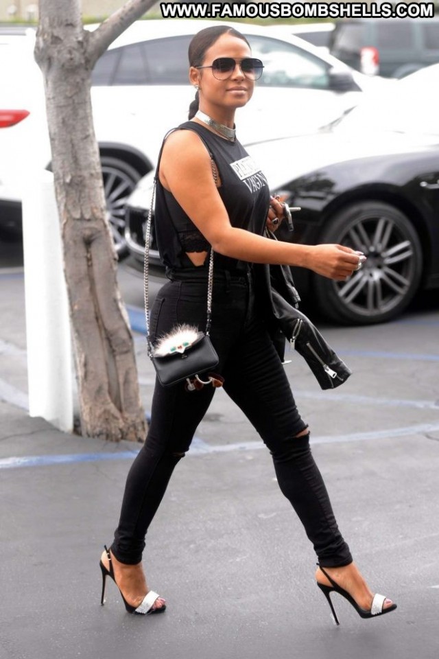 Christina Milian Los Angeles Beautiful Celebrity Black Paparazzi