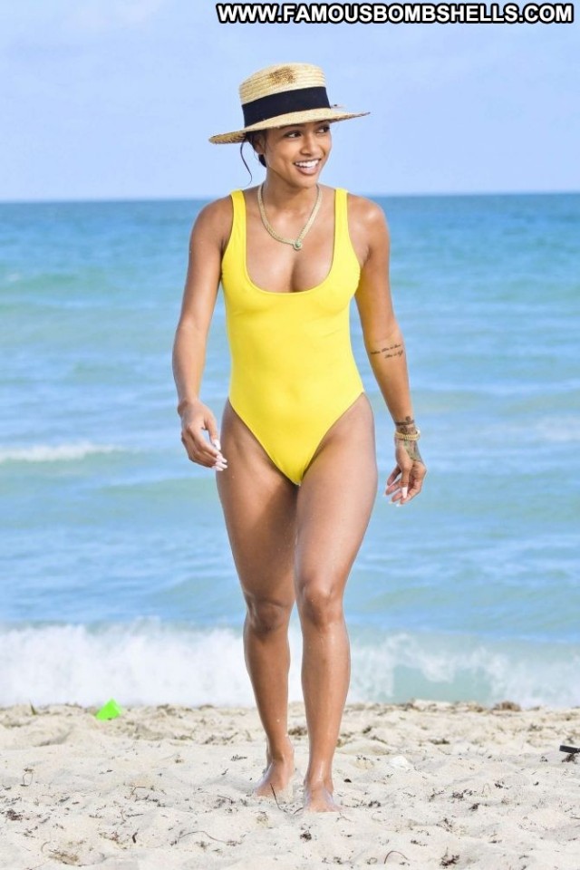 Karrueche Tran No Source Swimsuit Beautiful Celebrity Posing Hot