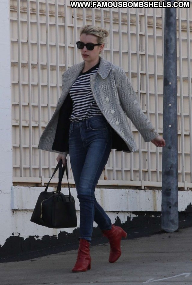 Emma Roberts Beverly Hills Posing Hot Babe Beautiful Jeans Paparazzi