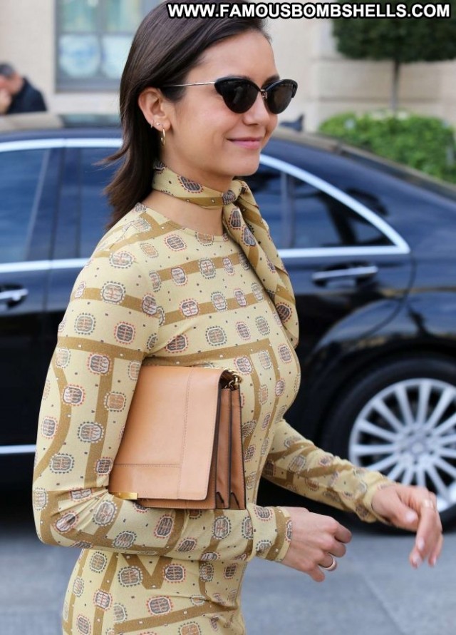 Nina Dobrev No Source Paparazzi Babe Hot Paris Hotel Celebrity