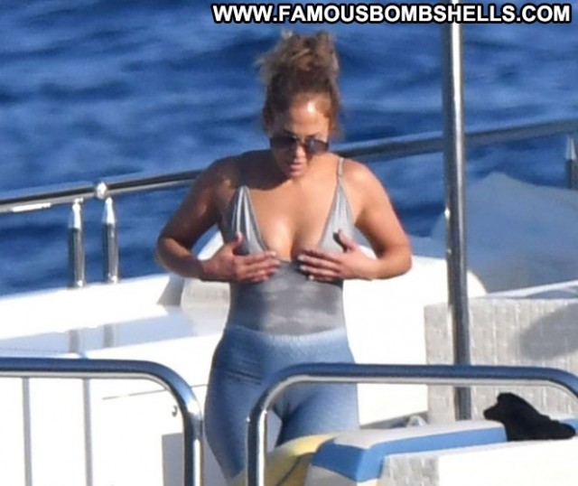Jennifer Lopez No Source Beautiful Boat Swimsuit Celebrity Paparazzi