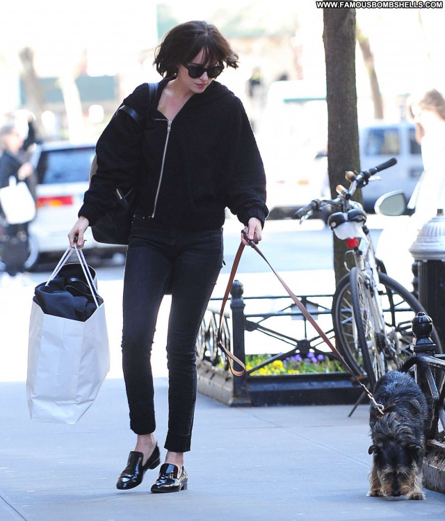 Dakota Johnson New York New York Celebrity Babe Jeans Posing Hot